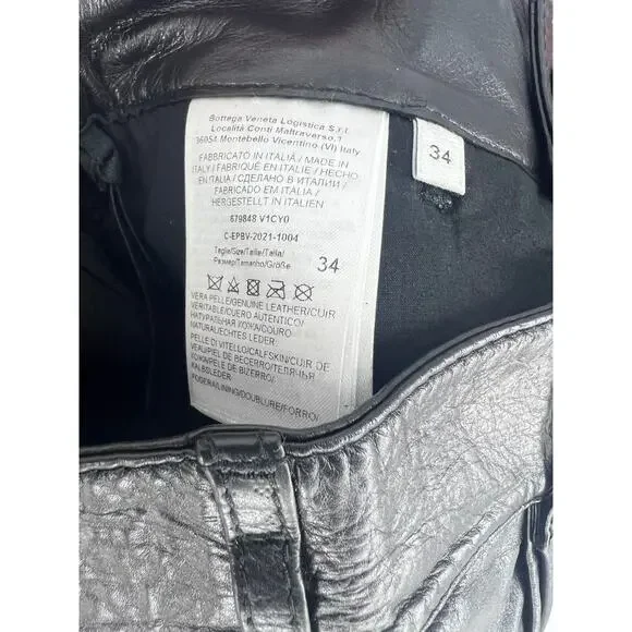 Bottega Veneta Tapered Leather Cargo Pants in Black - Picture 15 of 15